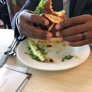 Grilled Chicken Sandwich on Pretzel bread