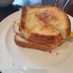Egg sandwich with Texas toast and bacon!