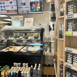 Front counter and merch for sale