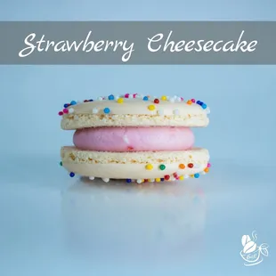 a stack of strawberry cheesecakes