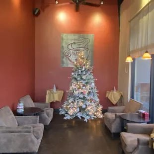 Interior seating area.