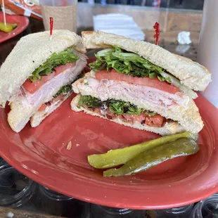 Turkey club sandwich