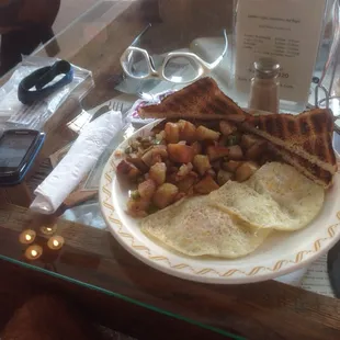 Even added grilled onions &amp; peppers to my extra crispy home fries. Very friendy with good food &amp; coffee