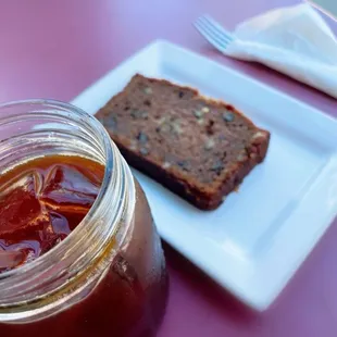 Banana bread! Shared with my hubby (except the Americano, that's all mine!)