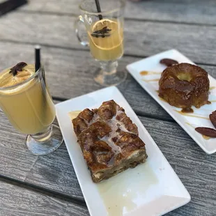 Hot toddy and bread pudding