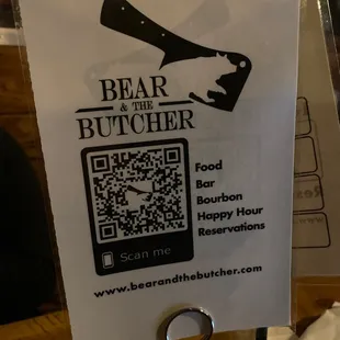 a qr code and a knife