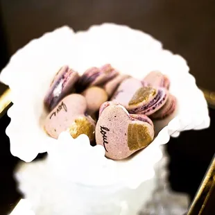 Lavender Earl Grey Heart Shaped Macaroons