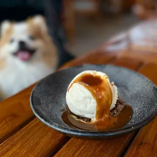 Sourdough Ice Cream w/ bread ice cream, yeast caramel, powdered starter ($15)