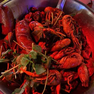2 Pounds of Crawfish &amp; Sausage in 13 Spices Sauce