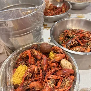 AYCE option!  We got cajun, 13 spices and NOLA sauces