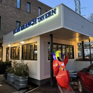 the front of the restaurant