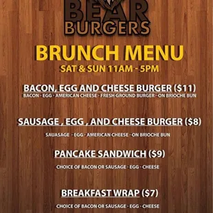 Brunch Menu