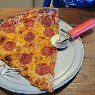 Slice of pepperoni pizza