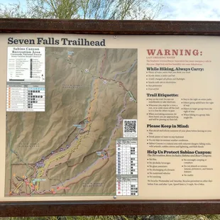 Map of Seven Falls Trailhead