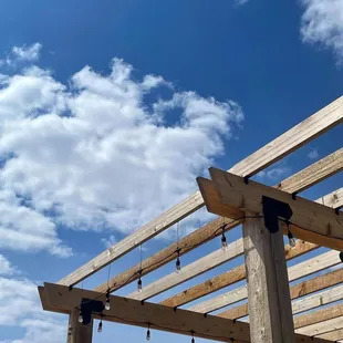 Ground floor patio pergola