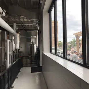 View of one of the outdoor patio areas and brewing chamber