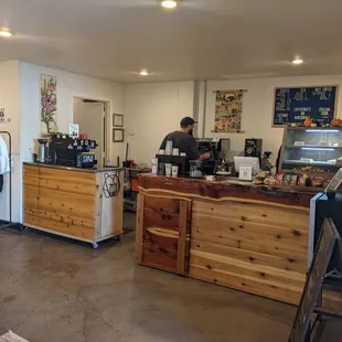 Ordering counter and pastry case