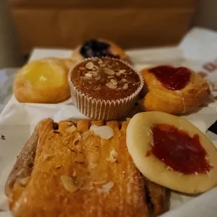 a variety of pastries