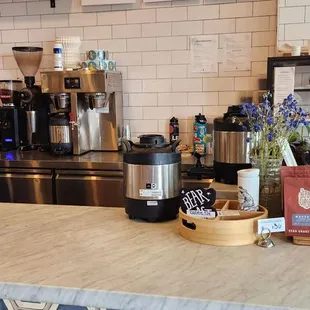 Inside coffee shop