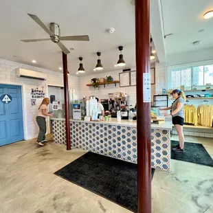 Interior space. Ordering is on the right.