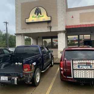 Outside next to mini mart