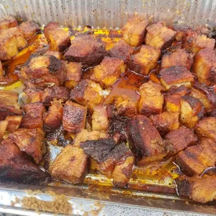 Sweet pork belly burnt ends
