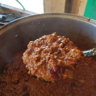 Homemade Chili with brisket