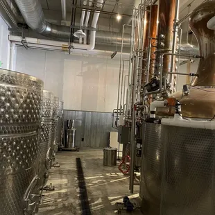 the inside of a brewery