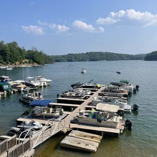 Pulled our boat right up to the dock.