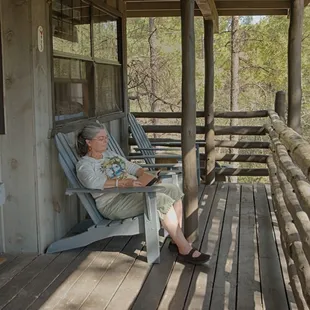 Cabin C balcony exit from either two king bedroom. A favorite amount our guests.