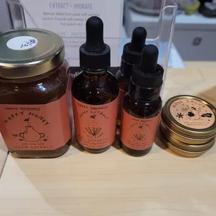 Organic Cbd tinctures and  honey
