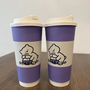 Two Ceylon Milk Tea with Boba in a cute cup