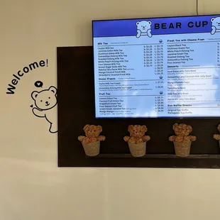 cute menu display