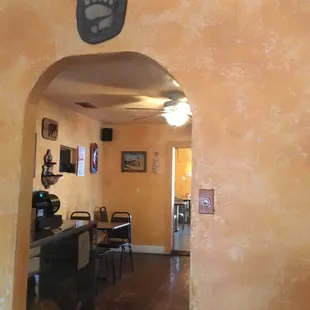 the entrance to the dining room