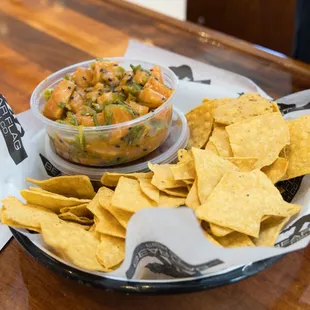 poke with chips