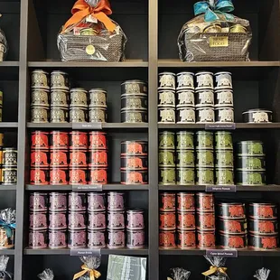 a display of bear food items