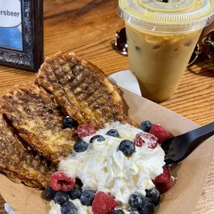 French toast sticks with sun bear latte