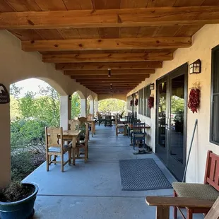 Wonderful shaded patio dining