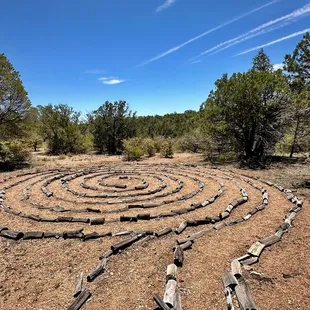 Another labyrinth, nestled among the trees