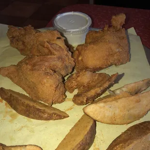 4pc Fried Chicken with Wedges