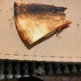 Burnt pizza