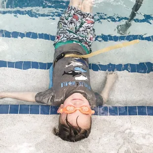 He loves to float and relax!