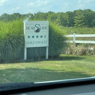 Entrance sign
