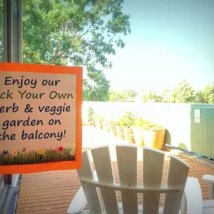 Bear Valley Library has a pick your own herb and veggie garden upstairs!