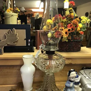 Coolidge drape oil lamp