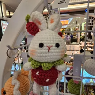 Strawberry bunny with arms and legs