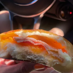 Ham and cheese pretzel