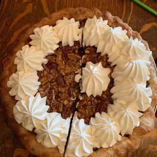 Whiskey Pecan Walnut Pie