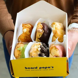 Unique flavors and fresh real vanilla bean in our cream custard!