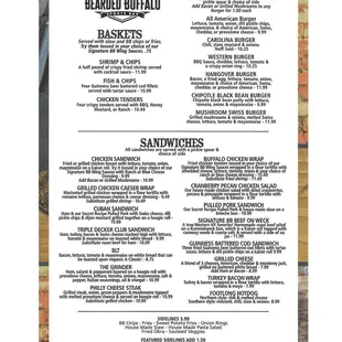 the menu